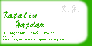 katalin hajdar business card