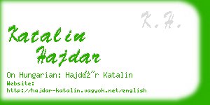 katalin hajdar business card